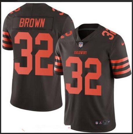 Men Cleveland Browns #32 Brown Brown 2024 Nike Limited NFL Jersey style 1->pittsburgh steelers->NFL Jersey